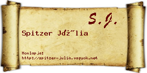 Spitzer Júlia névjegykártya